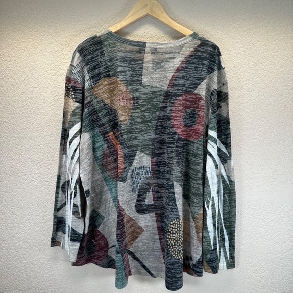 Jess & Jane Womens 3X Tunic Tee Milan Stretch Boho Artsy Art to Wear Unique - Picture 12 of 13